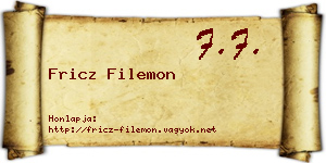 Fricz Filemon névjegykártya